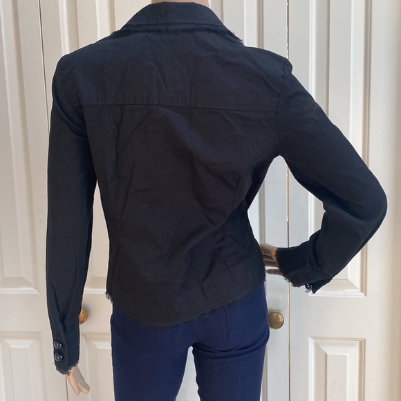 Thrill Womens Med Black Blazer. Button Front with 2 Pockets. - Picture 6 of 9